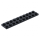 LEGO lapos elem 2x10, fekete (3832)